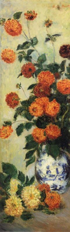 Claude Monet Dahlias Sweden oil painting art